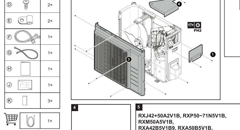 BRP070A81.RXA50B.RXA B9.RXJ42 50A2.RXM50A.RXM60 71R2V1B.RXP50 71N5.RZAG A Photo manual 4P812194 — pagina 1